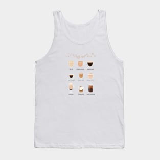 Coffee Patterns List Vintage Established Roast Beans Tank Top